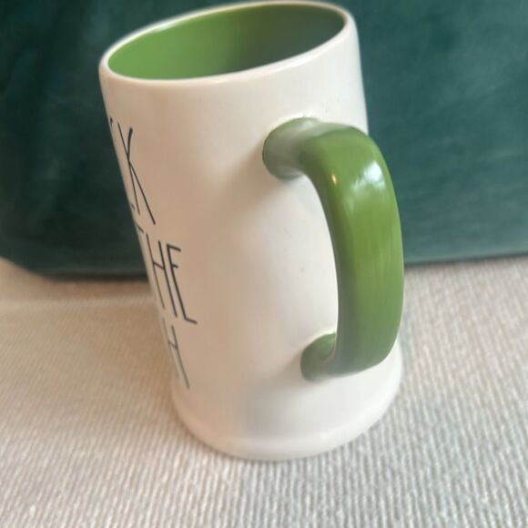 Rae Dunn LUCK OF THE IRISH Beer Mug Cup Saint Patrick's Day Green - Picture 2 of 5